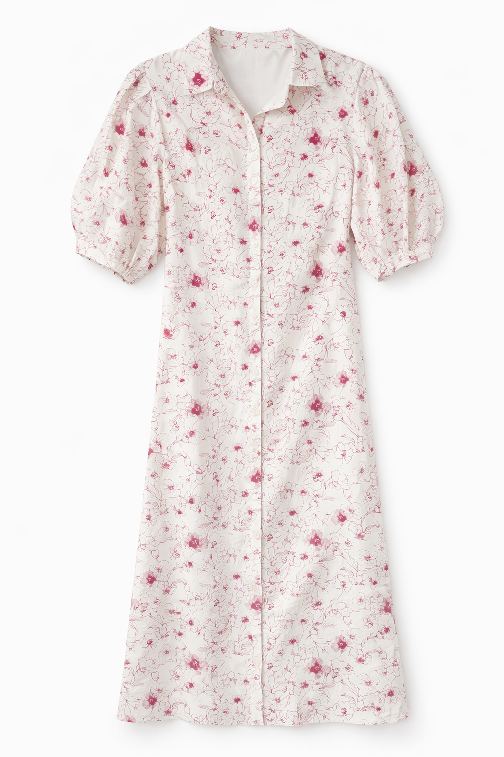 FLORAL PUFF SLEEVE DRESS by profile-nyc