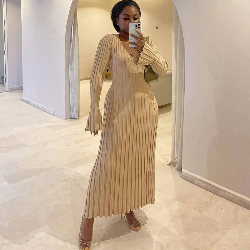 Knitted Casual Dress for Women by Trendy Attic Store01