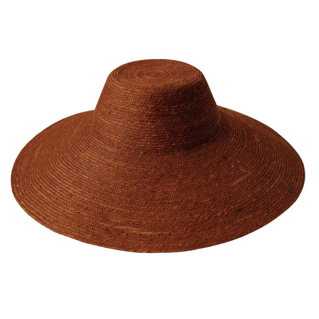 The Riri Burnt Sienna Jute Straw Hat by BrunnaCo