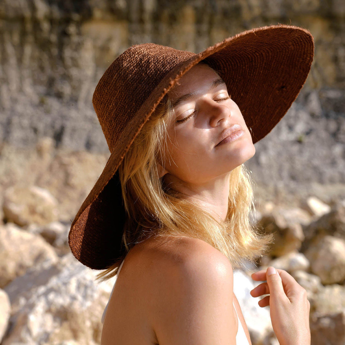 The Riri Burnt Sienna Jute Straw Hat by BrunnaCo