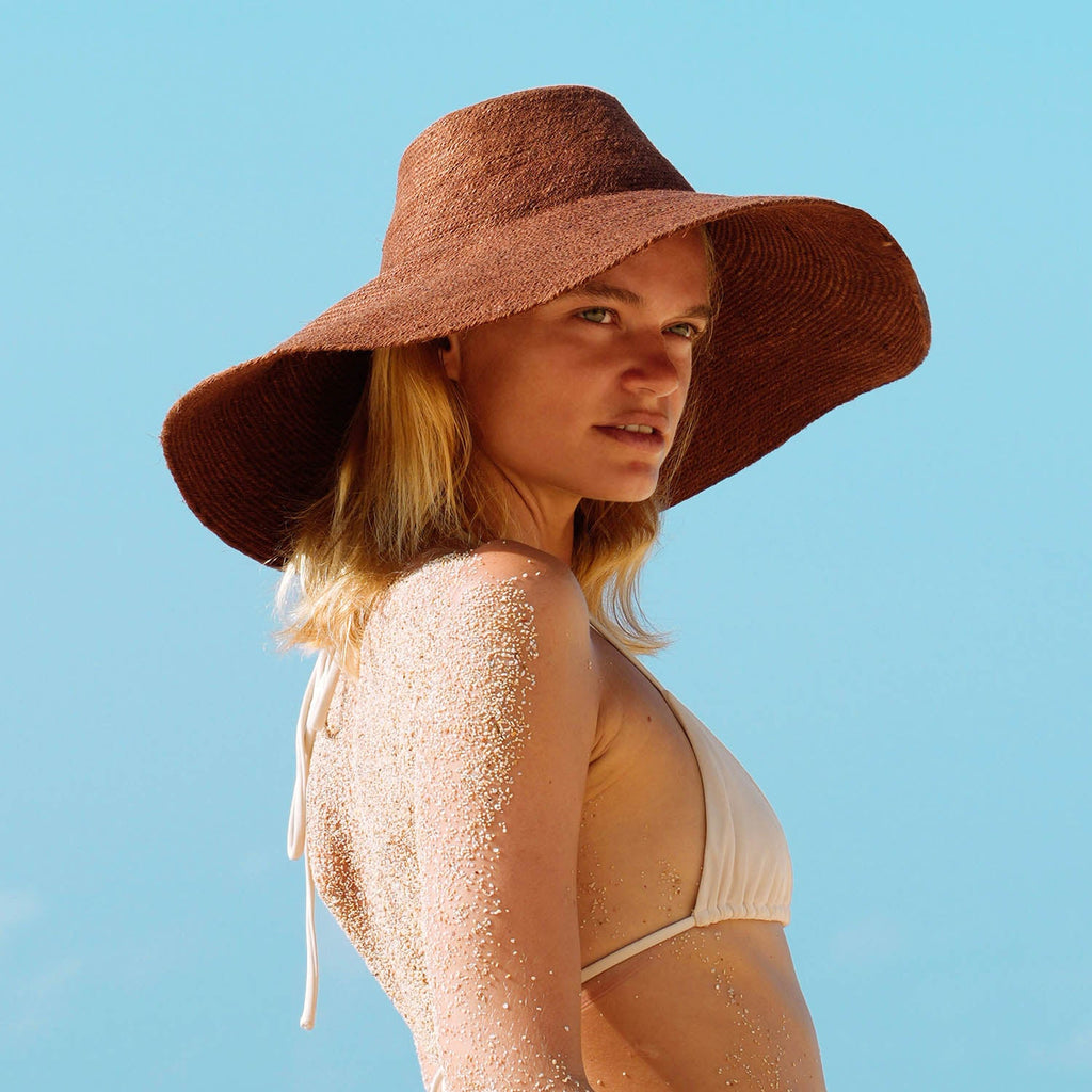The Riri Burnt Sienna Jute Straw Hat by BrunnaCo