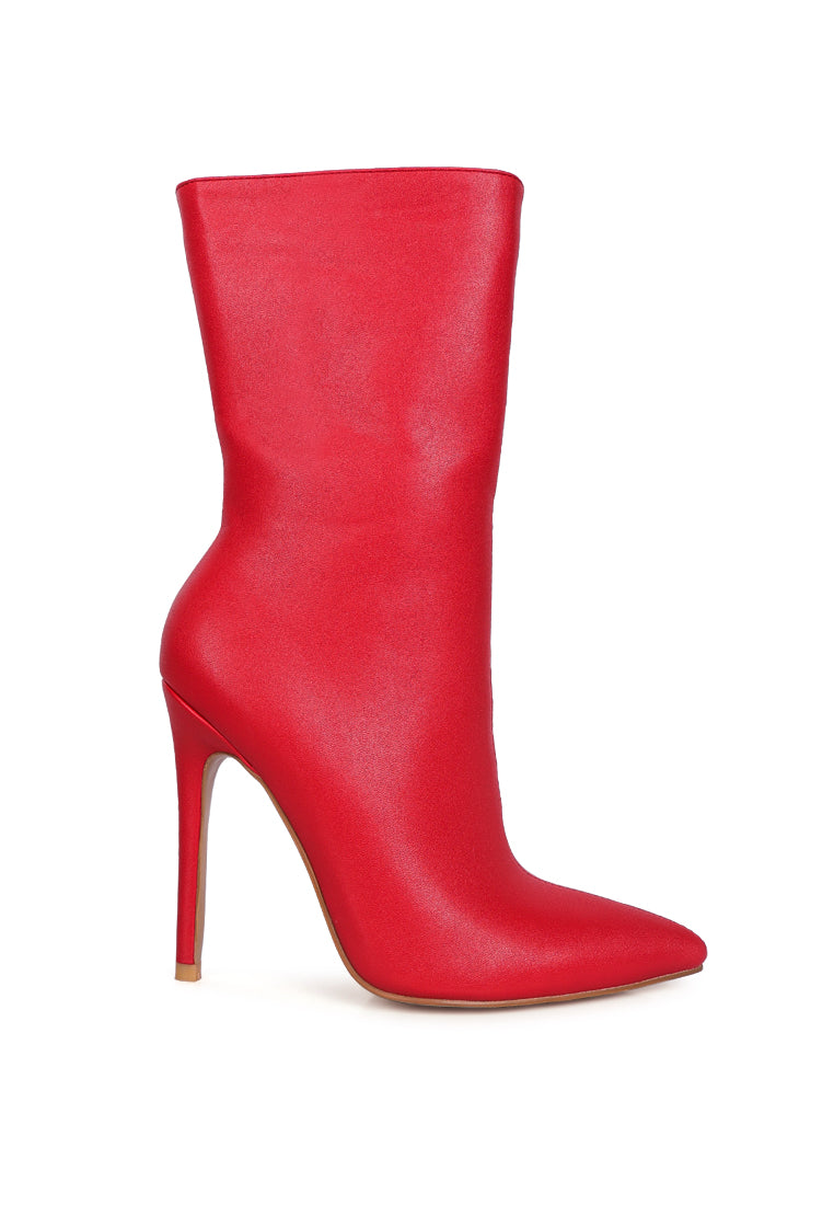 Micah Pointed Toe Stiletto High Ankle Boots by London Rag