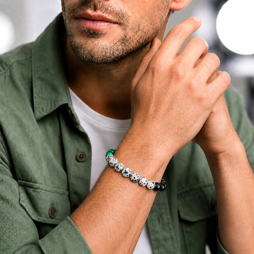 Soul Reset: Dalmatian Jasper Bracelet of Healing by Conscious Items