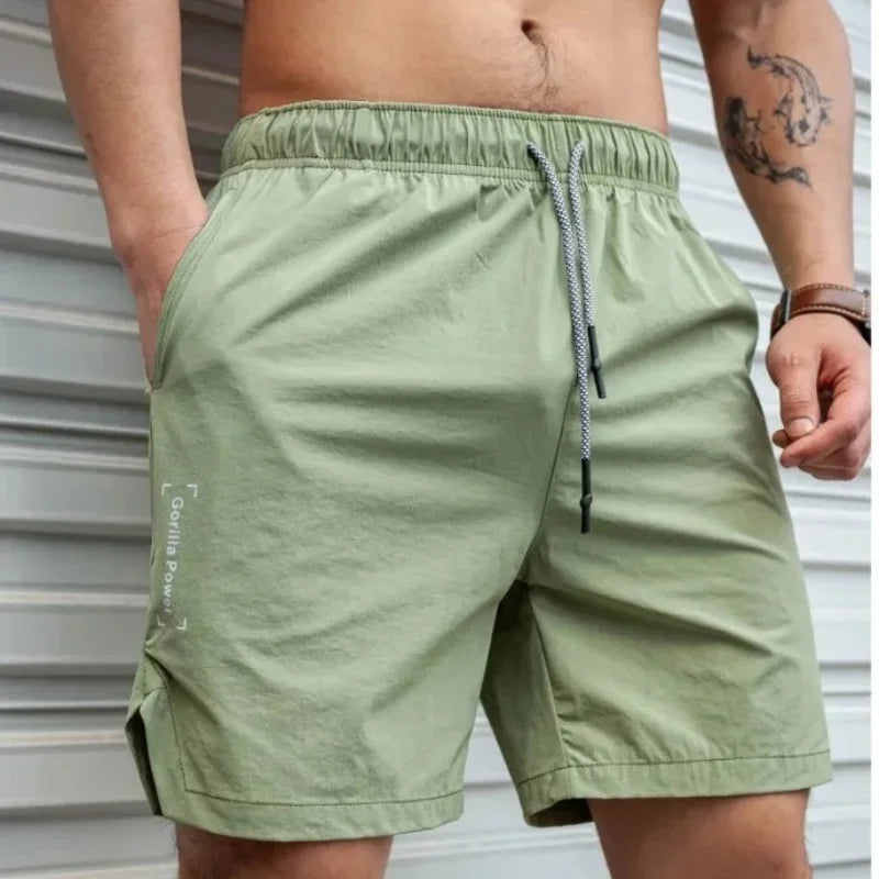 summer Men Shorts Light Weight Thin printing breathable Short Pants Fitness Men Casual Shorts Quick-drying Drawstring Shorts by FLIPSTYLEZLLC