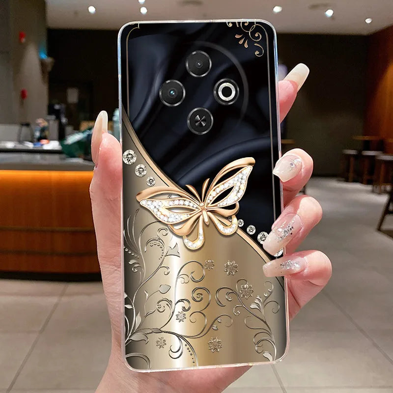 For Tecno Spark 30C Case kl5 kl5n Aesthetic Butterfly Flower Clear Soft Silicone Back Cover Techno Spark 30C Phone Case k15 k15n by FLIPSTYLEZLLC