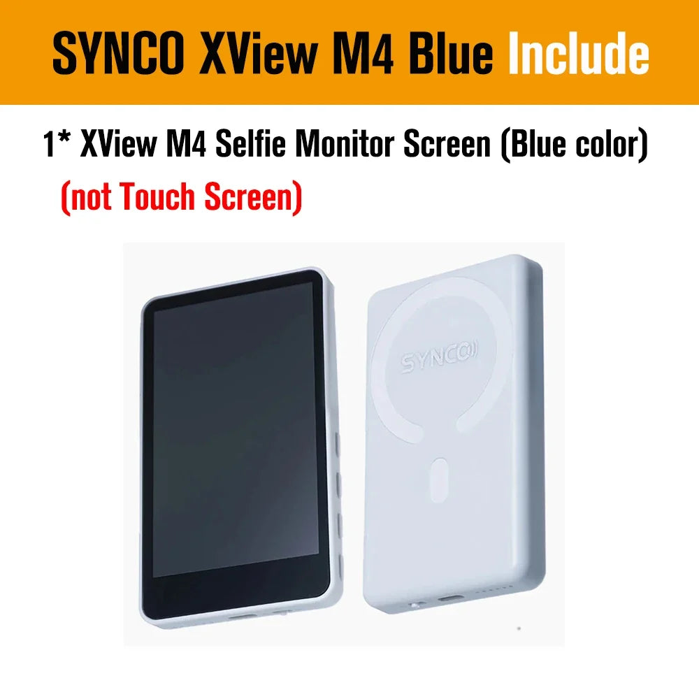 SYNCO XView M4 / M4 AI / M4 Touch Screen Selfie Monitor Screen Vlogging Monitor for iPhone Android Live Streaming TikTok Vlog by FLIPSTYLEZLLC