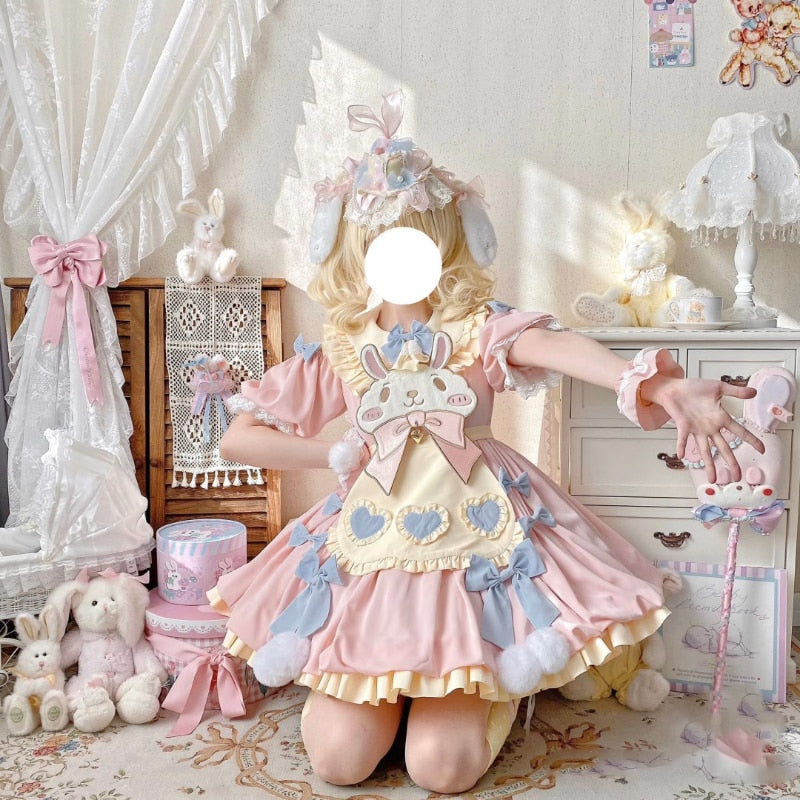 Sweet Lolita Bunny Party Dress by Kore Kawaii