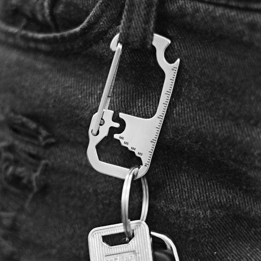 Stainless Steel Personalized Keychains Multifunctional Custom Lettering Keyrings Wrench Tool Bottle Opener Key Chain Ring K421 by FLIPSTYLEZLLC