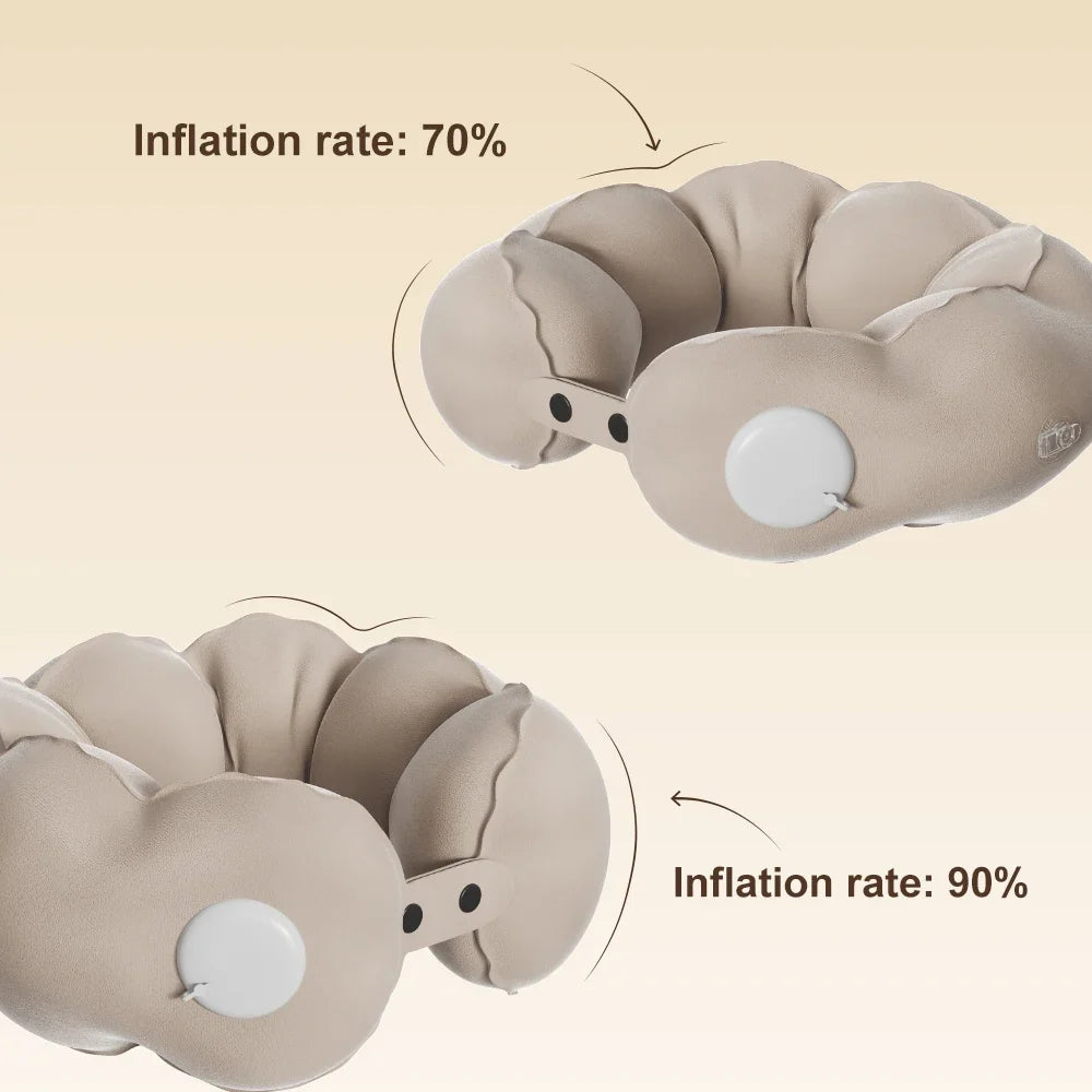 1 Pc of Compression Inflatable Neck Pillow, Portable Adjustable by FLIPSTYLEZLLC