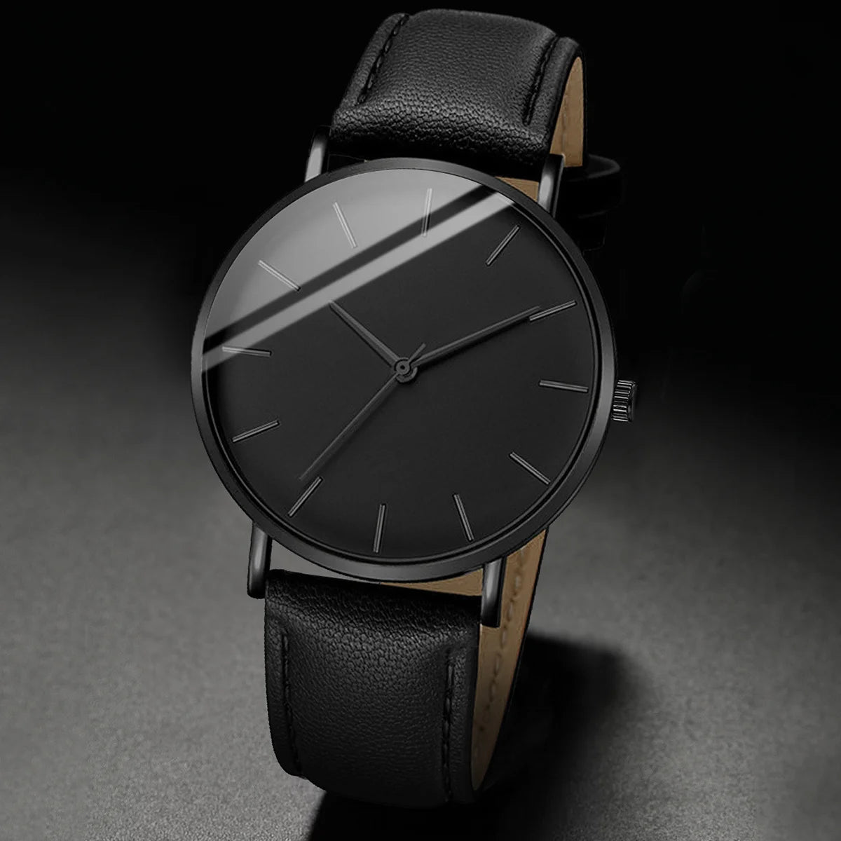 5PCSt Men Business Watches Fashion Leather Band Male's Quartz Watch by AliExpress