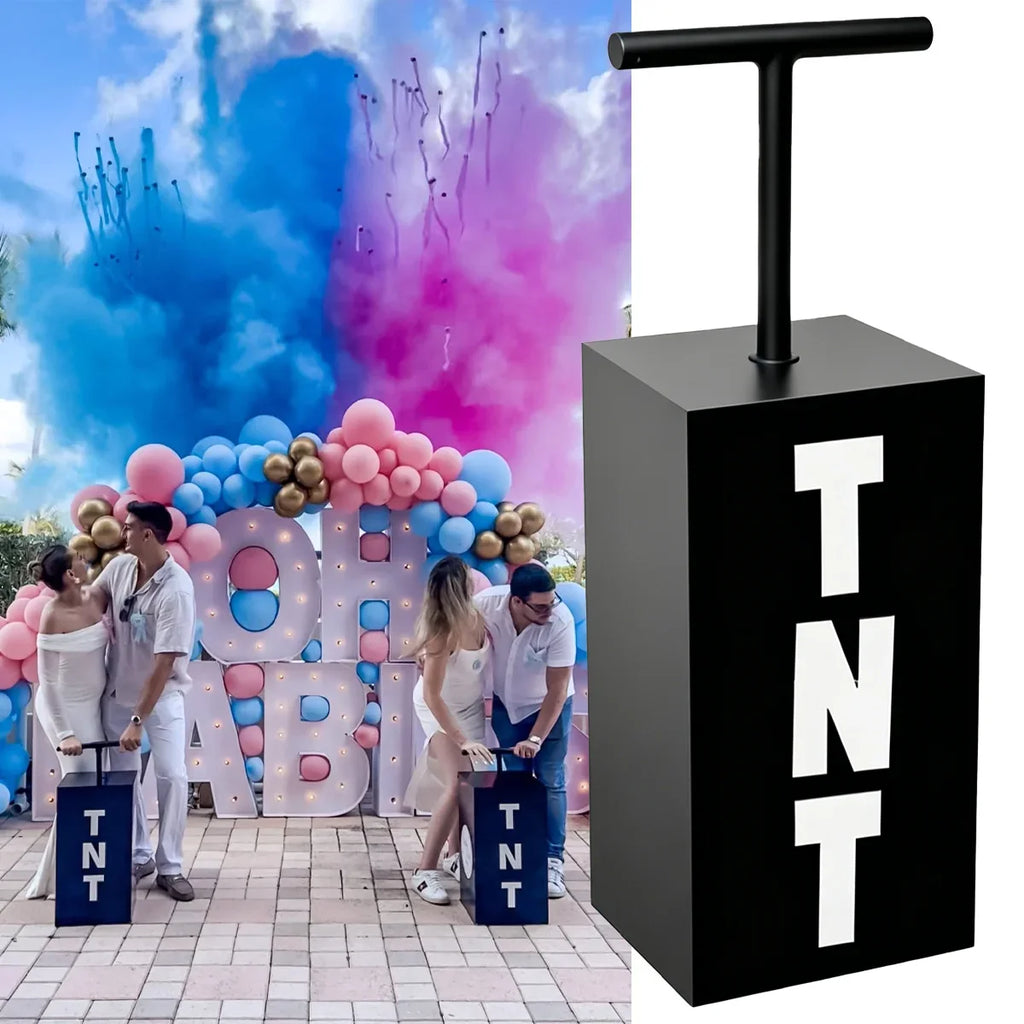 Tnt Gender Reveal Machine Kit Baby Smoke Decoration Supplies Celebration Ideas Backdrop Background Memories Pyrotechnic Items FX by FLIPSTYLEZLLC