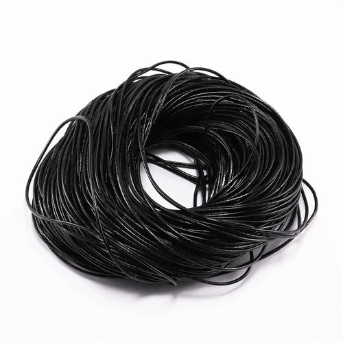 2/5 Meters/Lot 1-6mm Genuine Cow Leather Round Thong Cord DIY Bracelet by AliExpress