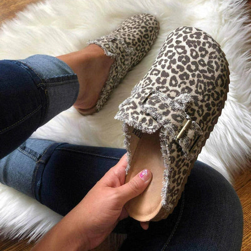 Flat Heel Round Toe Canvas Loafer Women's Vintage Clogs by Coffee Jasper