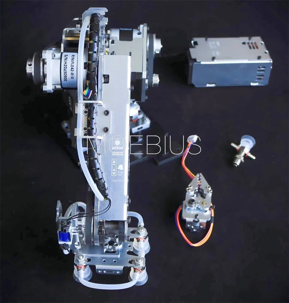 Big Load Arduino 4 DOF Suction Pump Robot Arm Manipulator with Stepper Motor Industrial Robotics Model Multi Axis Claw by FLIPSTYLEZLLC
