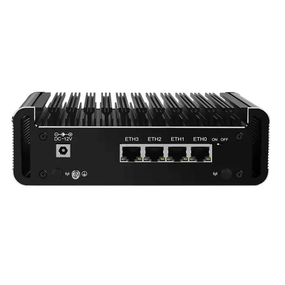 Topton 4x2.5G LAN Fanless Firewall Mini PC Intel Celeron J6413 J6412 NAS Computer Server 2xM.2 NVMe 2xSATA 1xTF Type-C 5xUSB by FLIPSTYLEZLLC