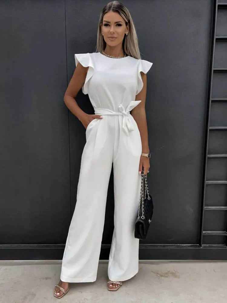 Summer Short Sleeve Wide Leg Jumpsuit for Women Elegant Romper Vintage Streetwear Jumpsuits Overalls Women Jump Suit Woman by Wild and Free Boutique