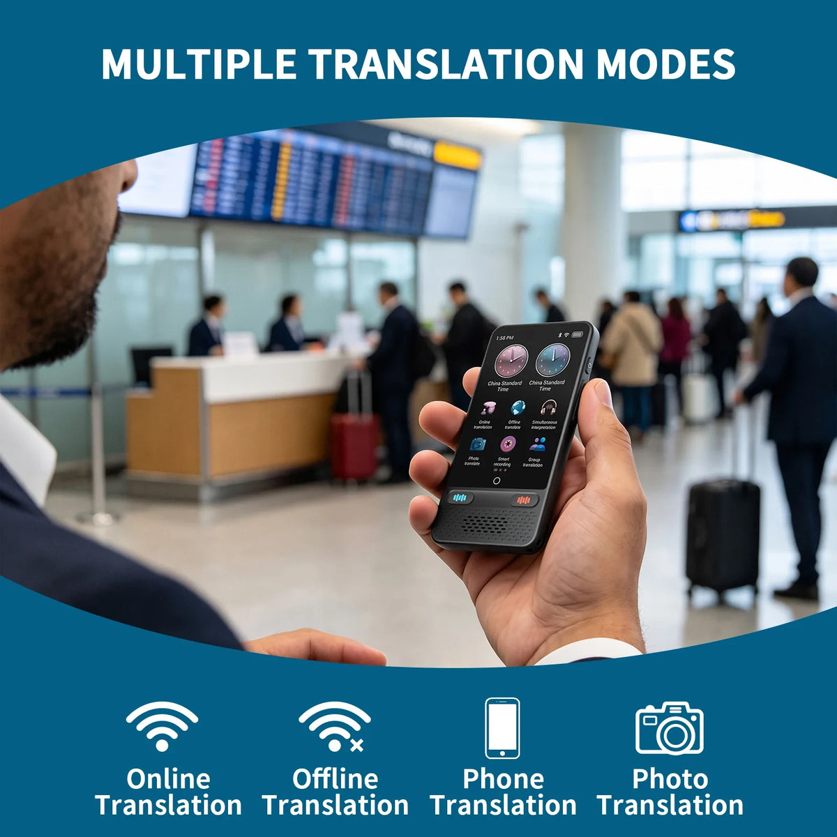 Language Translator Device AI Translation Support ChatGPT 138 Languages Translation Two Way Real Time Voice Translation by FLIPSTYLEZLLC