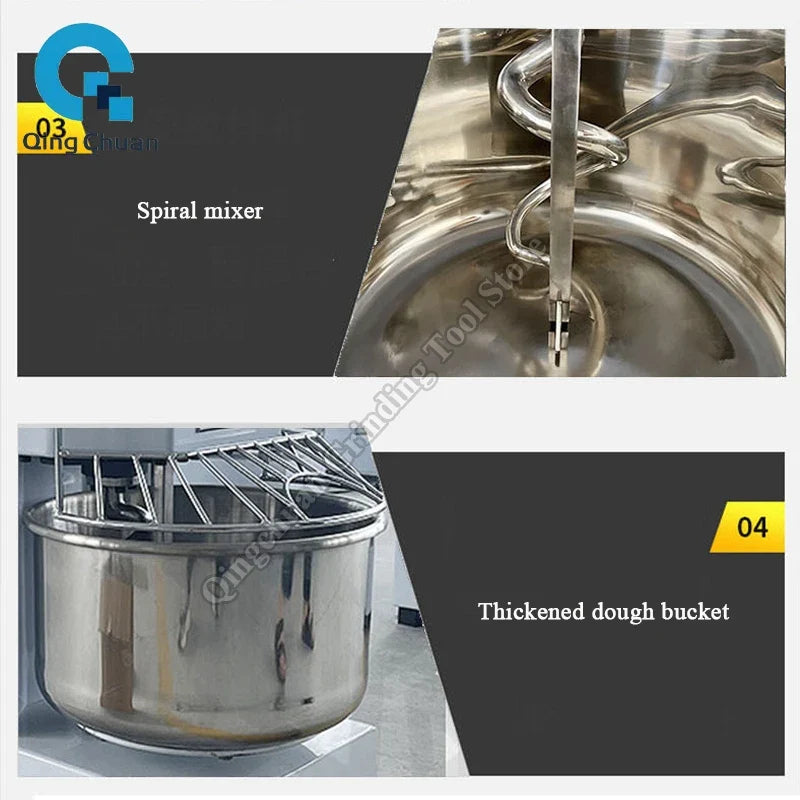 Dough Machine Commercial Large Capacity Fully Automatic Kneading Machine Dual Speed Dual Action Dough Mixing Machine By Sea by FLIPSTYLEZLLC