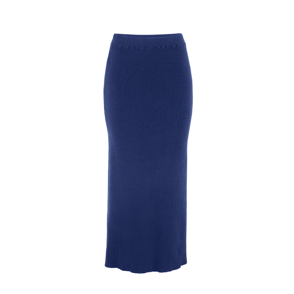 RIBBED KNIT STRAIGHT SKIRT by profile-nyc