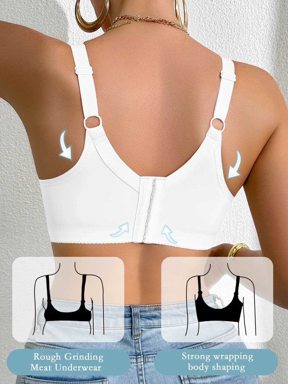 A B C D Cup Women's Plus size Sexy Bras Lace trim Push-Up bra for Women Side support and minimizer Comfortable Women's Lingerie by Ladyez