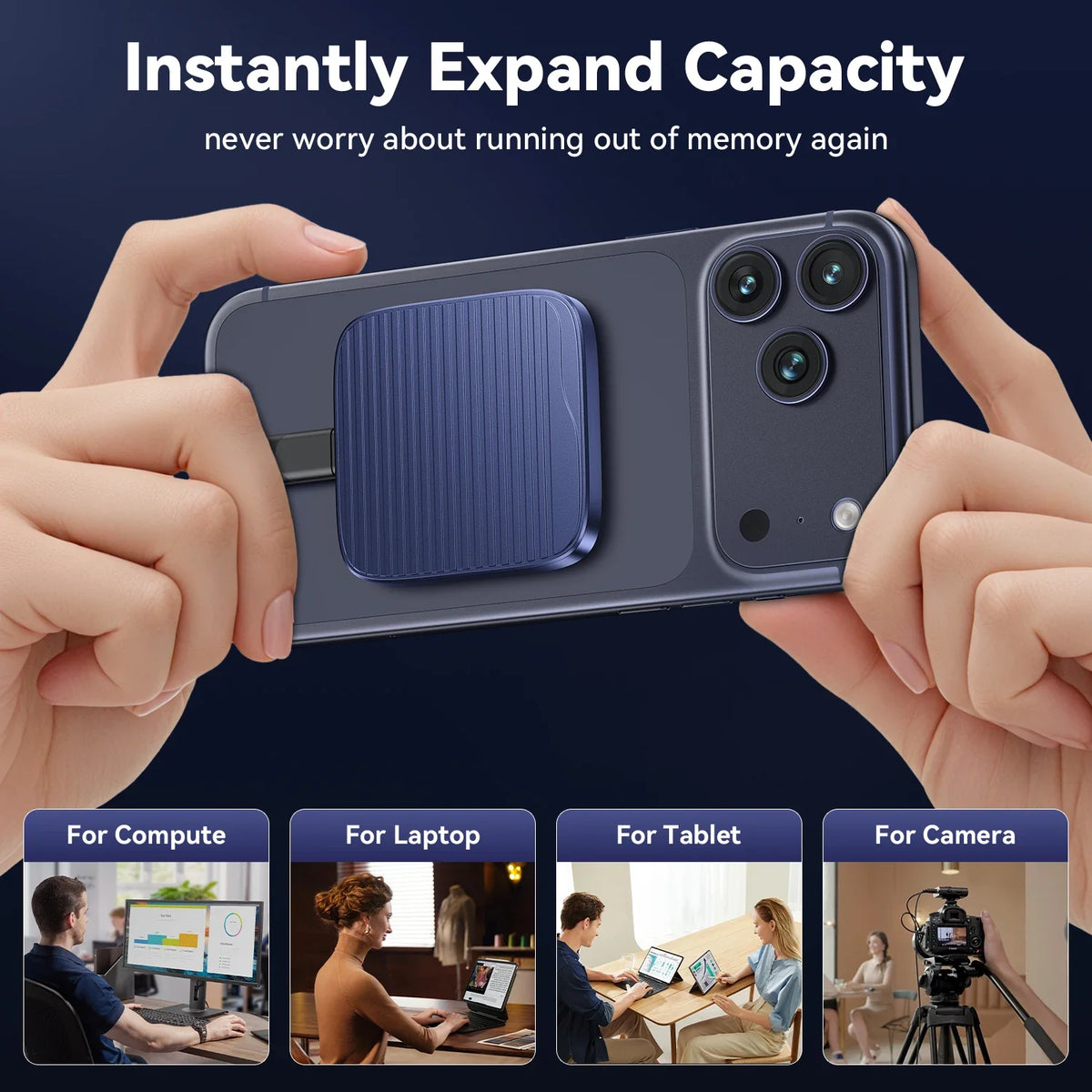 KOOTION X7MAX Magnetic Portable External SSD 2000MB/s HDR USB 3.2 GEN2 Record and Store for iPhone 15 16 17 Portable Solid State by FLIPSTYLEZLLC