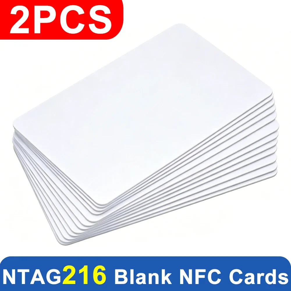 2-50PCS NFC216 NFC215 NFC213 Ntag 213 Chip TAG ISO14443A RFID PVC White Cards For all NFC Android IOS Phone Blank PVC Keycard by FLIPSTYLEZLLC