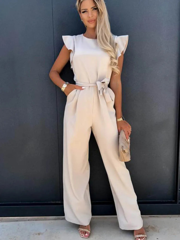 Summer Short Sleeve Wide Leg Jumpsuit for Women Elegant Romper Vintage Streetwear Jumpsuits Overalls Women Jump Suit Woman by Wild and Free Boutique
