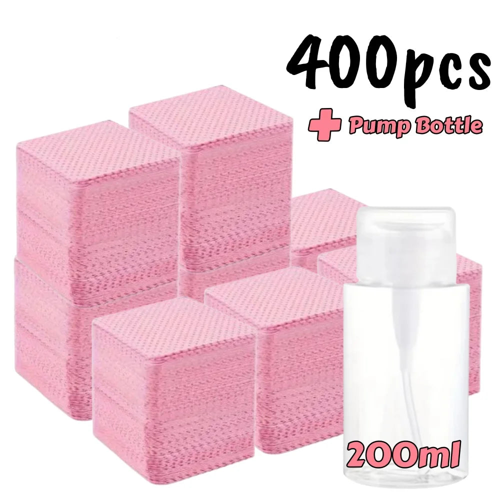 20/600pcs Lint-Free Nail Wipes Gel Cleansing Tissues Aluminum-Free Nail Polish Remover Pads for NaiArt Beauty Cleaning Care Tool by AliExpress