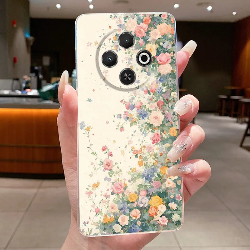 For Tecno Spark 30C Case kl5 kl5n Aesthetic Butterfly Flower Clear Soft Silicone Back Cover Techno Spark 30C Phone Case k15 k15n by FLIPSTYLEZLLC