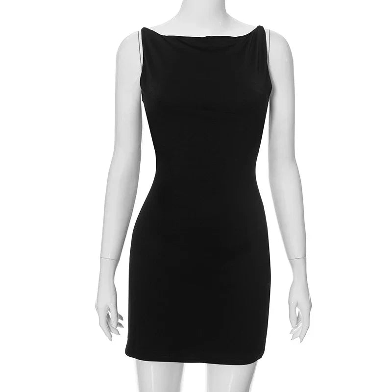 Summer Casual Fashion Mini Sleeveless Wrap Y2K Basic Vest Dress Oufits Sexy Elegant Women Club Party Evening Dress 2024 by Urban Fashion Icon