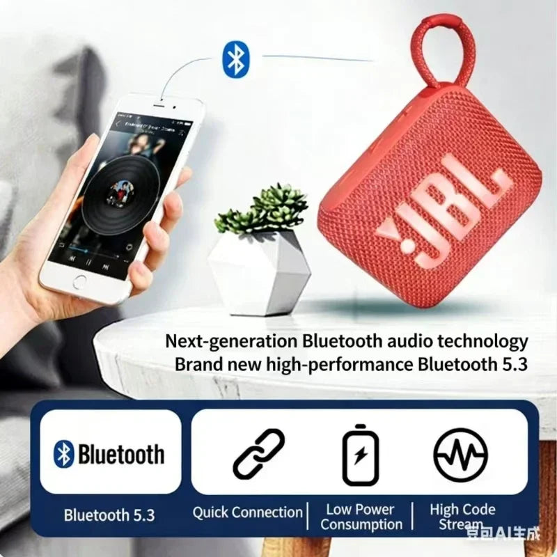 JBL GO 4 Music BRIC Wireless Bluetooth Audio Mini Waterproof Speaker Outdoor Subwoofer Portable Home by FLIPSTYLEZLLC