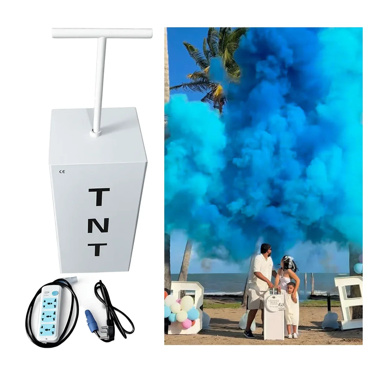 Tnt Gender Reveal Machine Kit Baby Smoke Decoration Supplies Celebration Ideas Backdrop Background Memories Pyrotechnic Items FX by FLIPSTYLEZLLC