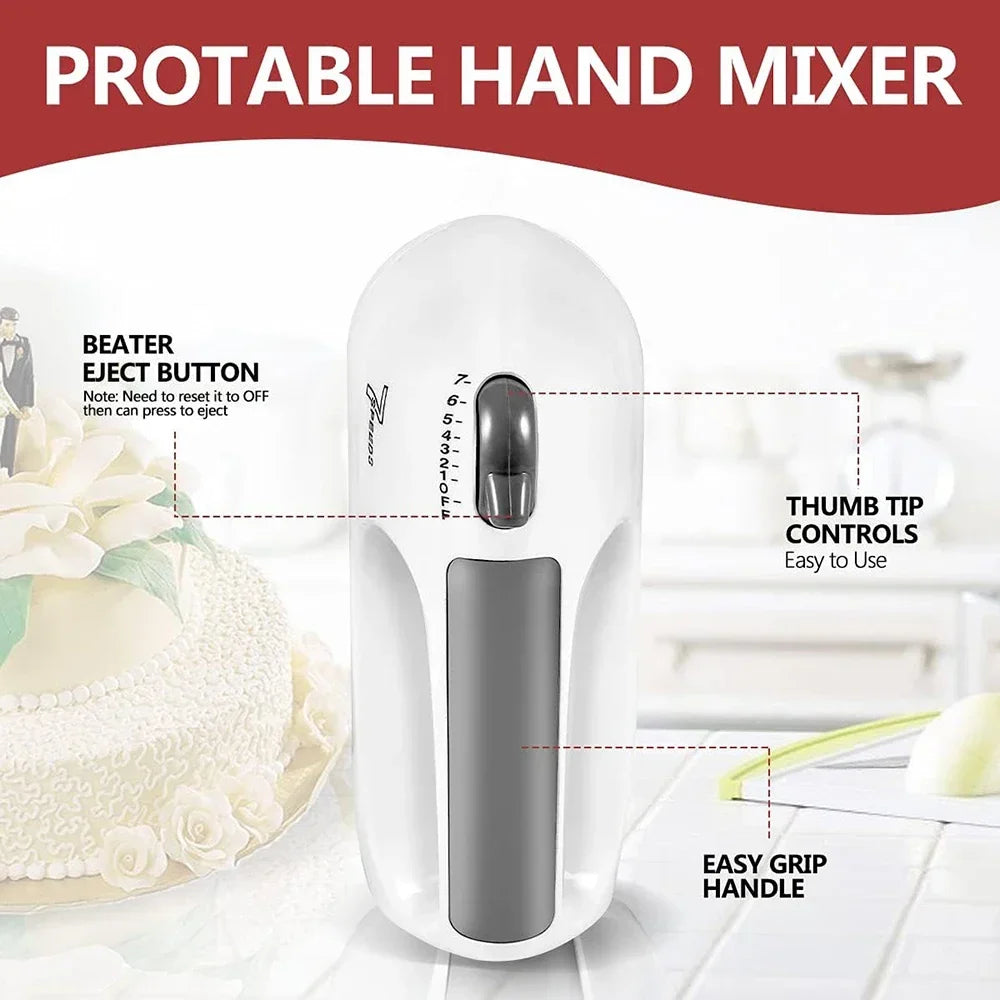 Multifunctional 7 Speed 100W Electric Handheld Mixer Egg Beater Automatic Cream Food Cake Baking Dough Mixer Food Blender Mixer by FLIPSTYLEZLLC