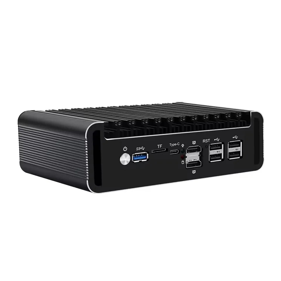 Topton 4x2.5G LAN Fanless Firewall Mini PC Intel Celeron J6413 J6412 NAS Computer Server 2xM.2 NVMe 2xSATA 1xTF Type-C 5xUSB by FLIPSTYLEZLLC