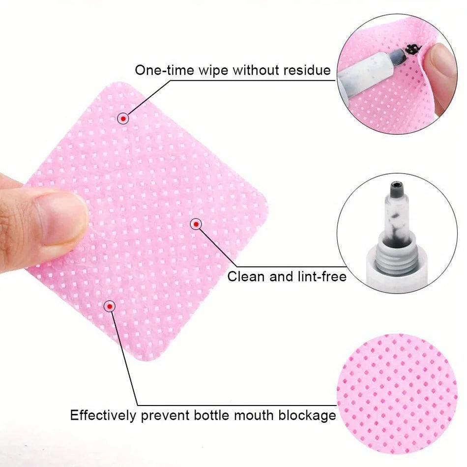 20/600pcs Lint-Free Nail Wipes Gel Cleansing Tissues Aluminum-Free Nail Polish Remover Pads for NaiArt Beauty Cleaning Care Tool by AliExpress