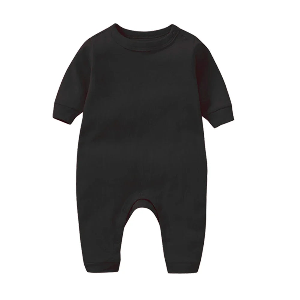 100% Cotton Baby Girl Jumpsuit Boy Rompers Solid Grows One-Pieces Newborn Sleepsuits Roupa De Bebe Jumpers Spring Autumn White by FLIPSTYLEZLLC