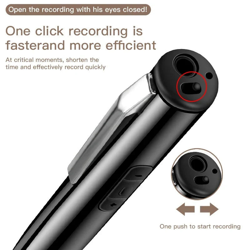 128GB AI Digital Voice Recorder Pen Intelligent Noise Reduction Audio Recorder with Playback Rechargeable Writing Pen Recorder by FLIPSTYLEZLLC