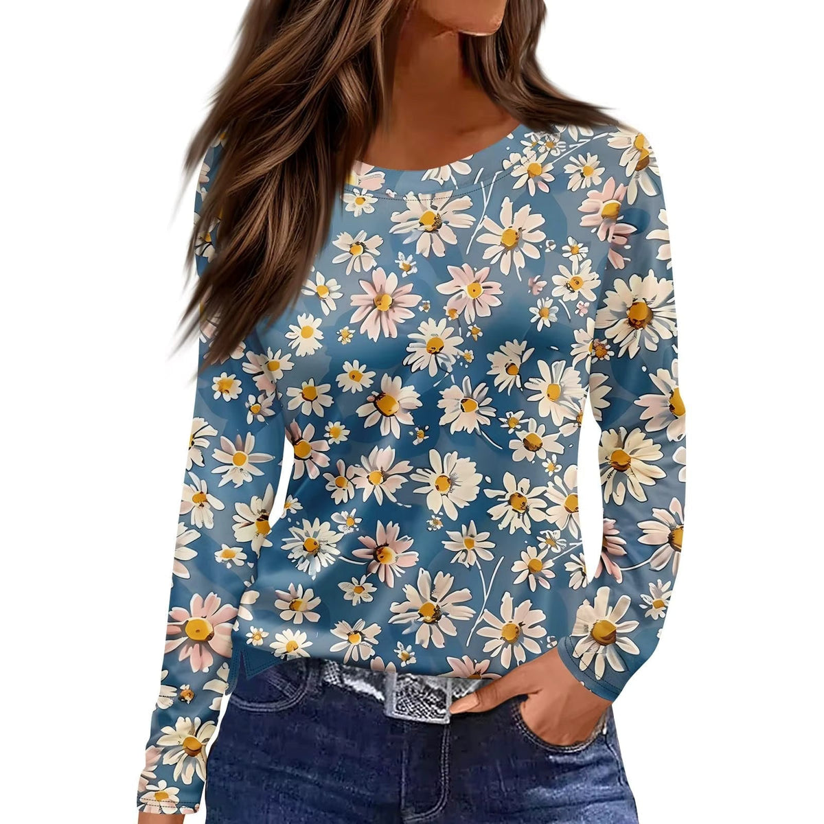 Vintage Floral Mesh Blouse – 9 Styles, S–XXXL by FitiqueFit