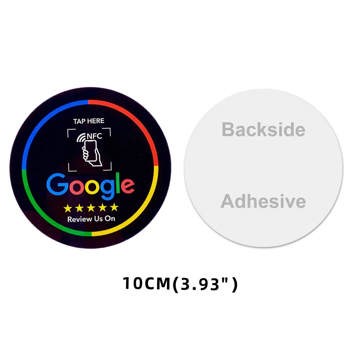 NFC Station table Tag 13.56Mhz programmable Compatible Google Review Card NFC Reviews display bending Card Acrylic Table Sticker by FLIPSTYLEZLLC