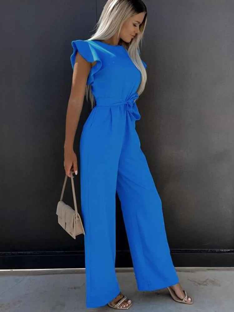Summer Short Sleeve Wide Leg Jumpsuit for Women Elegant Romper Vintage Streetwear Jumpsuits Overalls Women Jump Suit Woman by Wild and Free Boutique