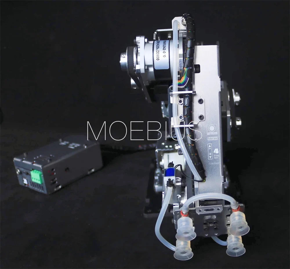 Big Load Arduino 4 DOF Suction Pump Robot Arm Manipulator with Stepper Motor Industrial Robotics Model Multi Axis Claw by FLIPSTYLEZLLC