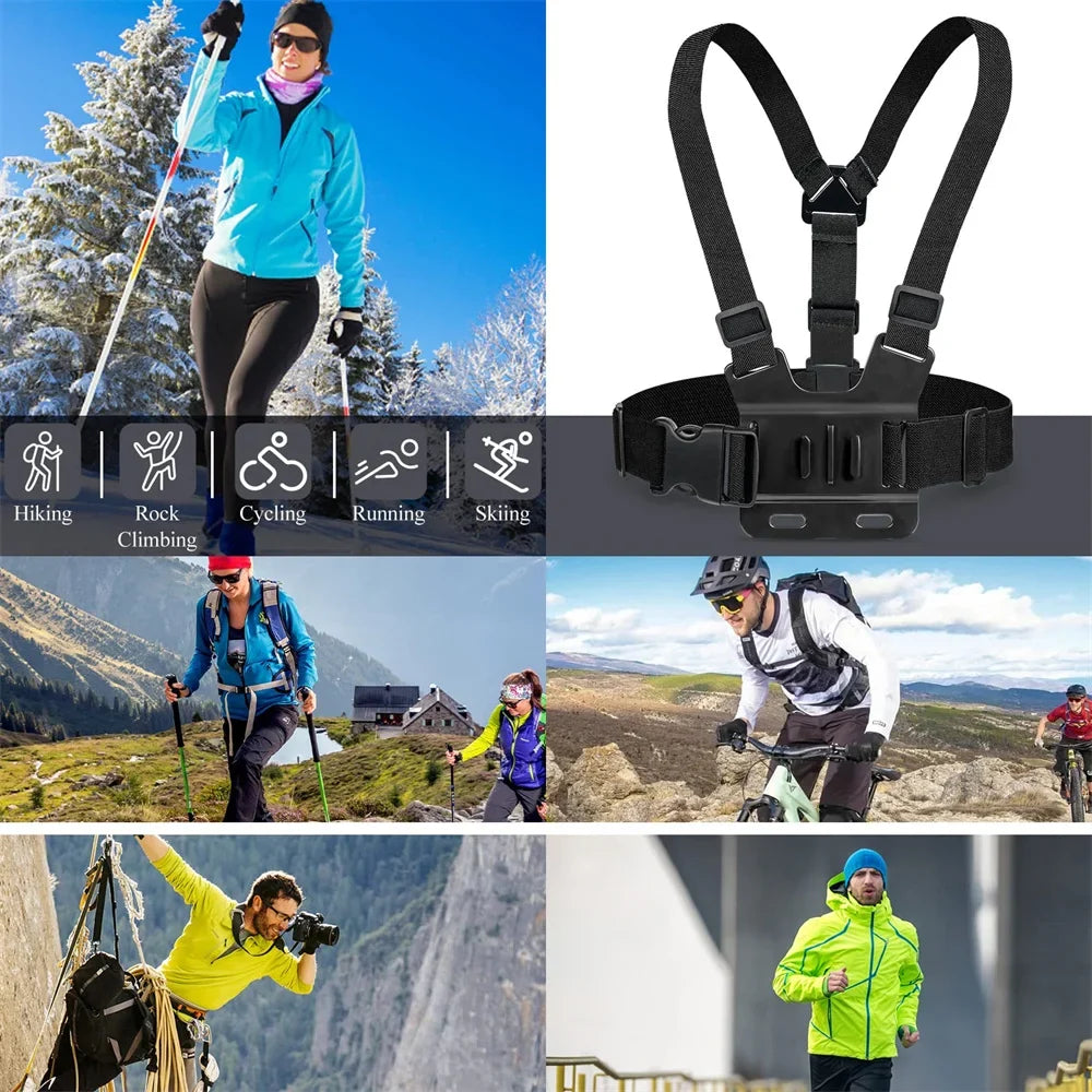 Camera Phone Chest Mount Laptop Harness Phone Holder Strap Clip POV Holder for iPhone 17 16 Android Gopro 12 Camera Smartphone Photography Kits by FLIPSTYLEZLLC
