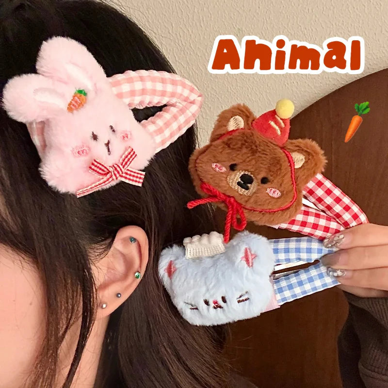 Cute Plushie Animal Hair Clips by Kore Kawaii