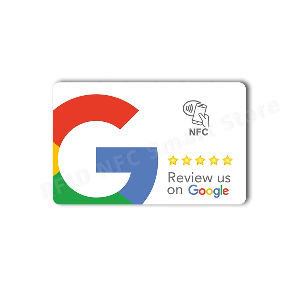 NFC Station table Tag 13.56Mhz programmable Compatible Google Review Card NFC Reviews display bending Card Acrylic Table Sticker by FLIPSTYLEZLLC