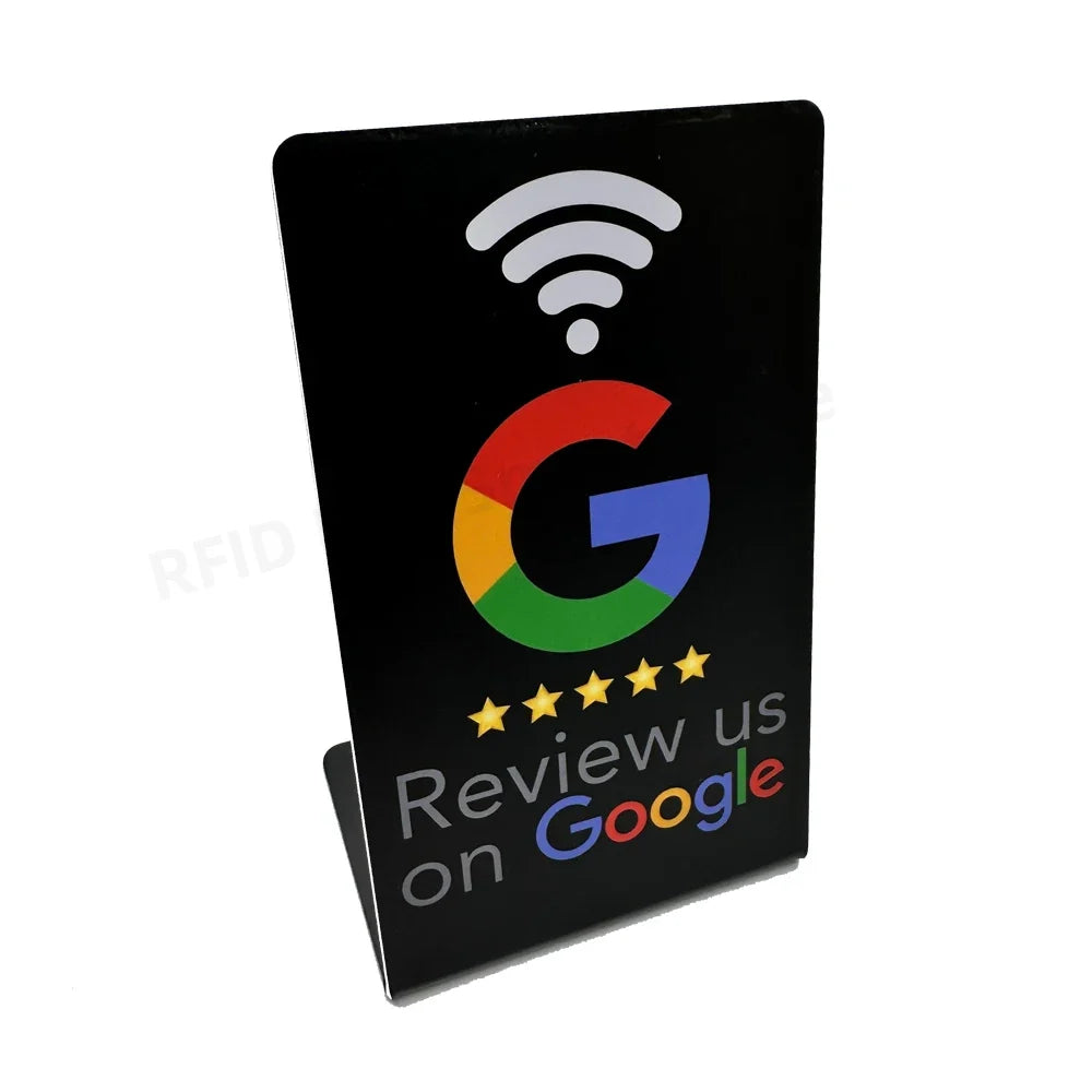 NFC Stand 13.56MHz Programmable Google Reviews NFC Stand Table NT/AG215 504 Bytes Google Review Display NFC Card Reviews Stand by FLIPSTYLEZLLC
