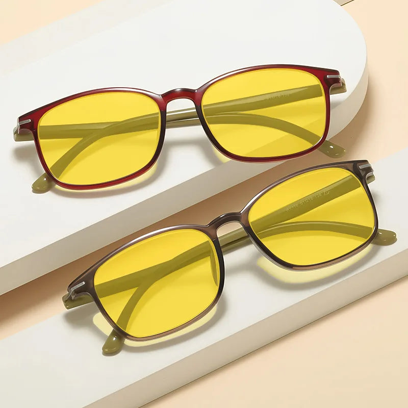 Fashionable Color Blocking Night Vision Blue Light Blocking Glasses Orange or Red Lenses for Computer Gaming Protective Eyewear by FLIPSTYLEZLLC