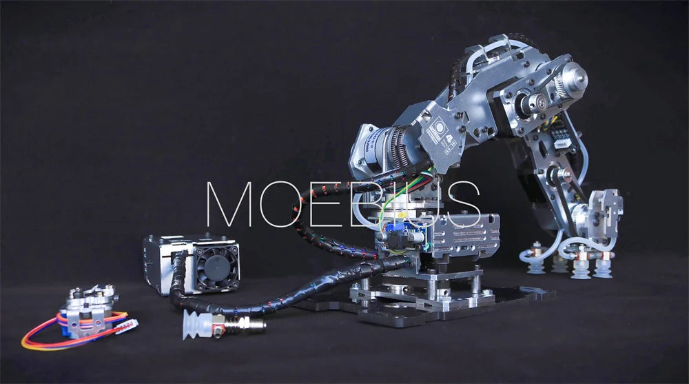 Big Load Arduino 4 DOF Suction Pump Robot Arm Manipulator with Stepper Motor Industrial Robotics Model Multi Axis Claw by FLIPSTYLEZLLC