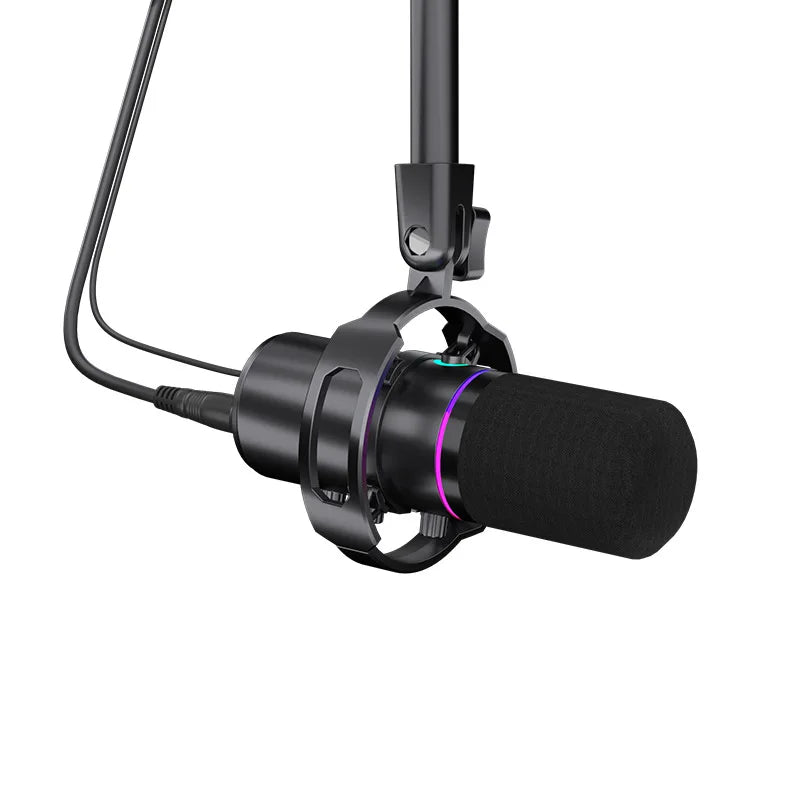 XLR/USB Dynamic Microphone for PC Gaming With One-Touch Mute Headphone Jack And Volume Control For Podcasting Streaming by FLIPSTYLEZLLC