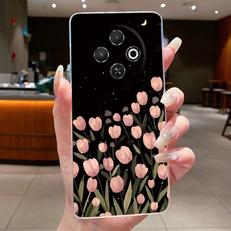 For Tecno Spark 30C Case kl5 kl5n Aesthetic Butterfly Flower Clear Soft Silicone Back Cover Techno Spark 30C Phone Case k15 k15n by FLIPSTYLEZLLC