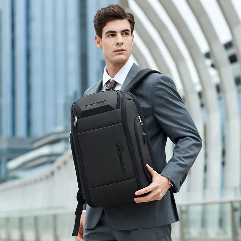 Wiersoon Backpack For Men Waterproof Backpack Large Capacity Business Trip Multifunctional Password Anti-theft Laptop Bag by FLIPSTYLEZLLC